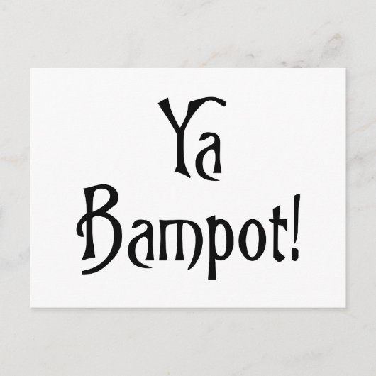 Ya Bampot lustig Scottish Banter Patter Slang Postkarte (Vorderseite)