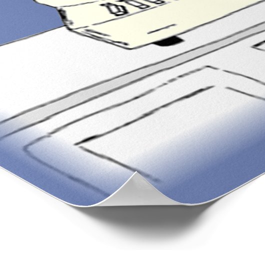 Ya Betcha Ich bin gestresst! (Fisch in einem Mixer Poster (Ecke)