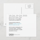 Ya-Da, Ya-Da, Siss Boom, Ba-Da Postkarte (Vorne/Hinten)