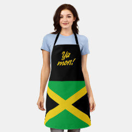 Ya Mon Jamaican Patois und Flag Schürze