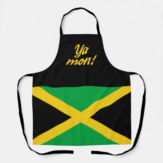 Ya Mon Jamaican Patois und Flag Schürze (Vorderseite)