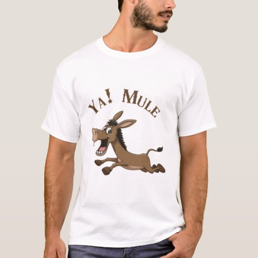 Ya! Mule running cartoon Tee  (Vorderseite)