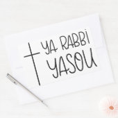 Ya Rabbi Yasou (O Herr Jesus) handgeschriebener Au Rechteckiger Aufkleber (Umschlag)