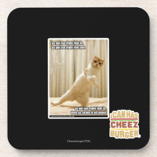 Ya setzte yur rechten Fuß herein, ya gesetzter yur Getränkeuntersetzer