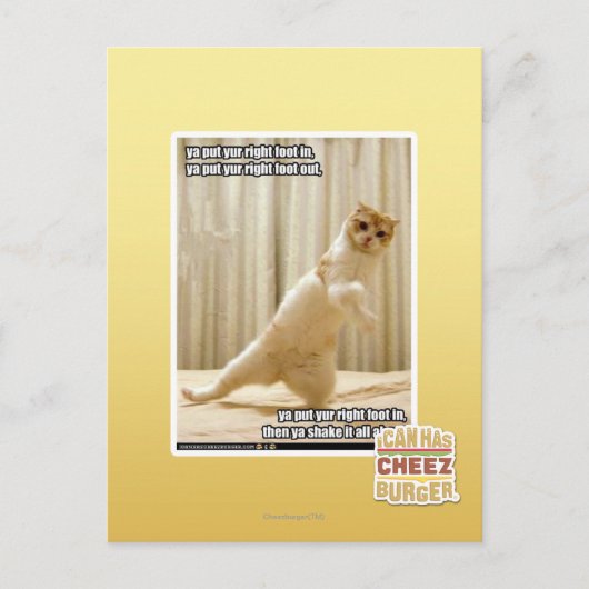 Ya, stecken Sie den rechten Fuß hinein, ya stellen Postkarte (Vorderseite)