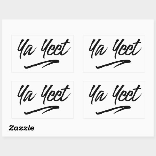 Ya Yeet Rechteckiger Aufkleber (Blatt)