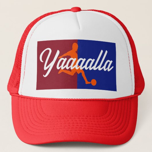Yaaalla Soccer Trucker Hat Truckerkappe (Vorderseite)