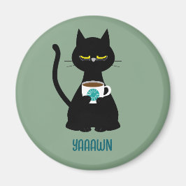 YAAAWN Schläfriger Katzenmagnet Magnet