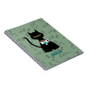 YAAAWN Schläfriges Katzenbuch Notizblock (Rechte Seite)