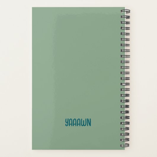 YAAAWN Sleepy Cat 2026 Planner Planer (Rückseite)