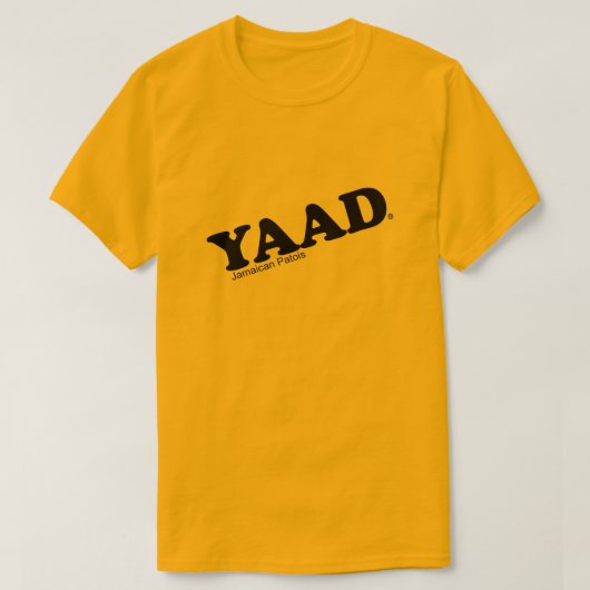 Yaad' Jamaican Patois Black Letters T-Shirt (Design vorne)