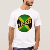 Yaad Jamaikanische Flagge rund Gemustert T-Shirt (Vorderseite)