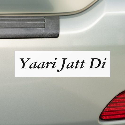 Yaari Jatt Di Autoaufkleber (Auf Auto)