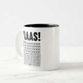 Yaas Black Typografie Zweifarbige Tasse (Vorderseite Links)