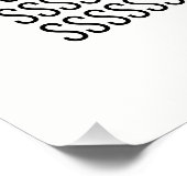 Yaas Black Typografy Custom Background Color Poster (Ecke)