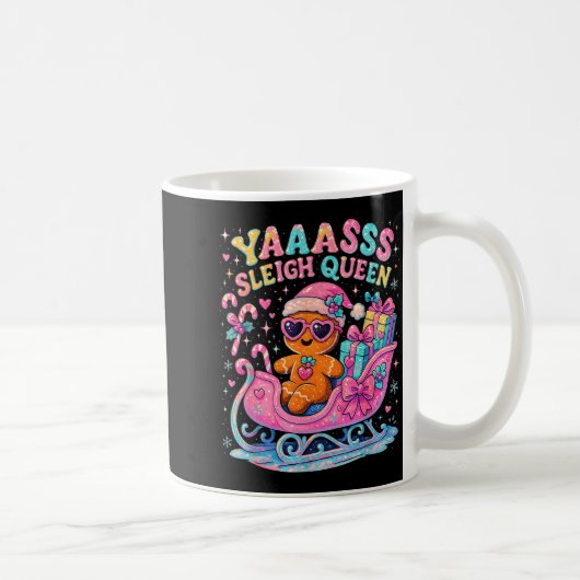 Yaas Sleigh Queen Cute Gingerbread Christmas Tee  Kaffeetasse (Rechts)
