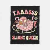 Yaas Sleigh Queen Sleigh Girl Matching Christmas P Fleecedecke (Vorderseite)
