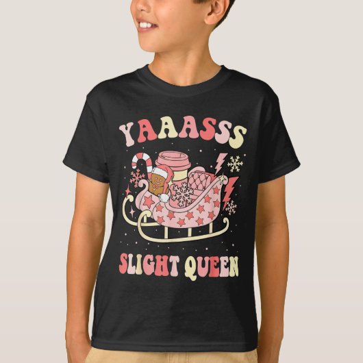 Yaas Sleigh Queen Sleigh Girl Matching Christmas P T-Shirt (Vorderseite)