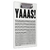 Yaas Typografie - benutzerdefinierte Hintergrundfa Klemmbrett (Rechts)