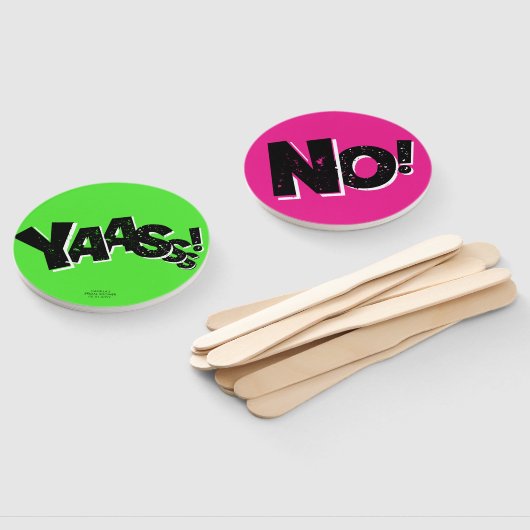Yaas und No | Funny Brautparty Party Prop Fächer (Non-assembled)