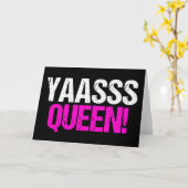 Yaasss Queen Karte (Gelbe Blume)