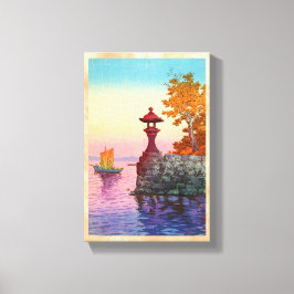 Yabase Tsuchiya Koitsu hanga, ein Segelschiff mit  Leinwanddruck