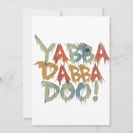 Yabba dabba doo! einladung (Vorderseite)