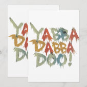 Yabba dabba doo! einladung (Vorne/Hinten)