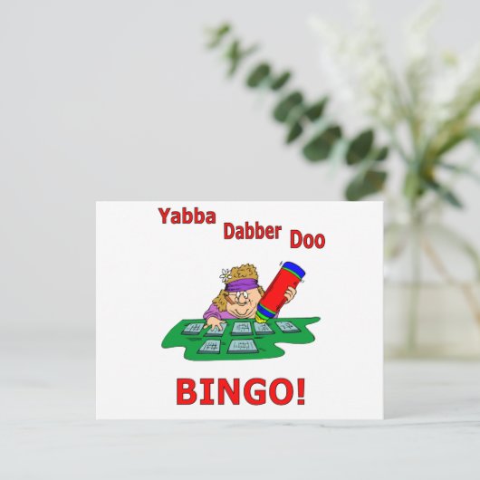 Yabba Dabber Doo - BINGO Postkarte (Stehend Vorderseite)
