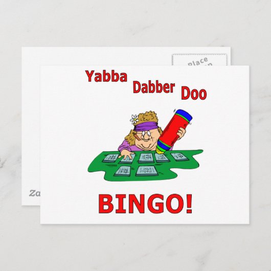 Yabba Dabber Doo - BINGO Postkarte (Vorne/Hinten)