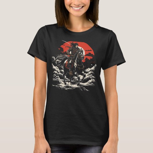 Yabusame Horseback Archery Japanisch Samurai Warri T-Shirt (Vorderseite)