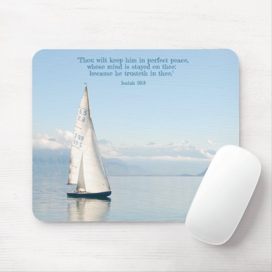 Yacht auf Calm Waters Mousepad (Mit Mouse)