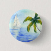 Yacht auf dem Meer Palma Button (Vorderseite)