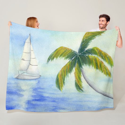 Yacht auf dem Meer Palma Fleecedecke (Beispiel)