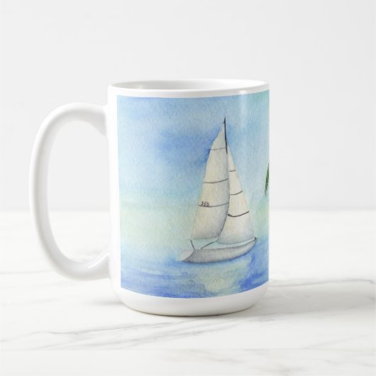 Yacht auf dem Meer Palma Kaffeetasse (Links)