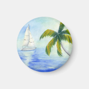 Yacht auf dem Meer Palma Magnet