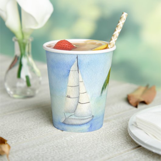 Yacht auf dem Meer Palma Pappbecher (In Situ)