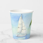 Yacht auf dem Meer Palma Pappbecher (Vorderseite)