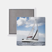 Yacht auf dem offenen Meer Magnet (Vorderseite/Rückseite)