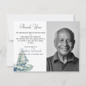 Yacht auf der Beerdigung des Ozeans Dankeschön Kar Einladung (Vorderseite)