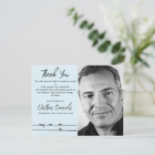 Yacht auf der Beerdigung des Ozeans Dankeschön Kar Einladung (Stehend Vorderseite)