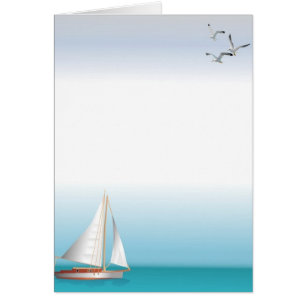 Yacht auf einem türkisfarbenen Ozean