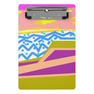 Yacht auf Rosa Mini Klemmbrett