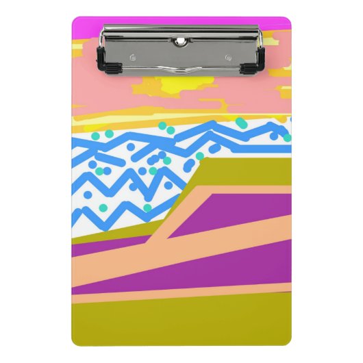 Yacht auf rosa mini klemmbrett (Vorderseite)