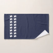 Yacht Bad Ocean Blue & White Handtuch Set (Handtuch)