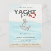 Yacht-Boot-Kreuzfahrt-Geburtstagsfeier Postkarte (Vorderseite)