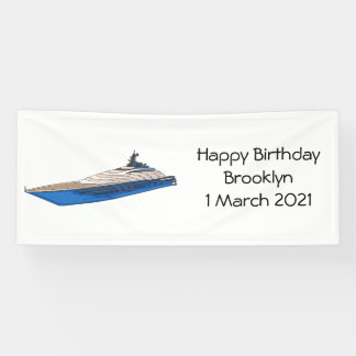 Yacht-Cartoon Banner