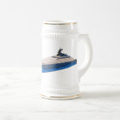 Yacht-Cartoon Bierglas (VorderseiteRechts)