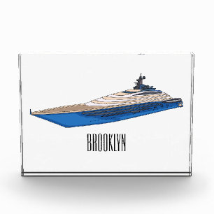 Yacht-Cartoon Fotoblock