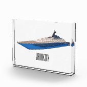 Yacht-Cartoon Fotoblock (Rechts)